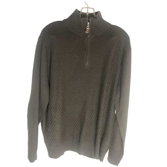 Arnold Palmer 3/4 Zip Turtleneck Drk Grey Knit Sz M‎ EUC - Picture 1 of 10